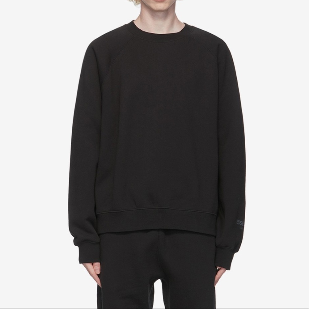 Fear Of God Essentials Black Fleece Crewneck Sweatshirt